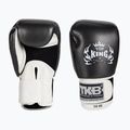 Top King Muay Thai Empower Air baltos ir sidabrinės bokso pirštinės TKBGEM-02A-WH