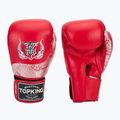 Bokso pirštinės Top King Muay Thai Power Snake red/silver