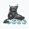 Moteriški riedučiai K2 Alexis 80 Alu grey/cyan 2