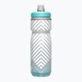 Dviračio vandens butelis CamelBak Podium Chill 620 ml grey/ teal stripe 2