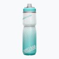 Dviračio vandens butelis CamelBak Podium Chill 710 ml grey/ teal stripe