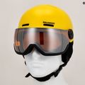 Vaikiškas slidinėjimo šalmas Salomon Orka Visor vibrant yellow 12