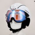 Slidinėjimo šalmas CASCO SP-2 Photomatic Visor struktūrinis baltas blizgus 9