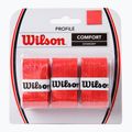 Wilson Profile Overgrip teniso raketės apvyniojimai 3 vnt. raudoni WRZ4025RD+