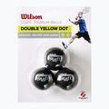 Skvošo kamuoliai Wilson Staff Ball Double Yellow Dot 3 vnt. black 2