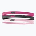 Galvos juosta Nike Elastic Headbands 2.0 3 vnt. spark/gridiron/pink glaze