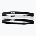 Galvos juosta Nike Elastic Headbands 2.0 3 vnt. black/white/black