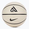 Krepšinio kamuolys Nike Playground 8P 2.0 G Antetokounmpo pale ivory/black/black/black dydis 7 3