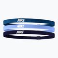 Galvos juosta Nike Elastic Headbands 2.0 3 vnt. industrial blue/university blue/purple ink