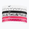 Galvos juosta Nike Headbands Printed 6 vnt. white/aster pink/black