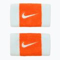Riešų juostos Nike Swoosh Doublewide Wristbands 2 vnt. glacier blue/safety orange/glacier blue