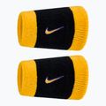 Frotinės riešo juostos Nike Swoosh Classic Doublewide Wristbands 2 vnt black/court purple university gold