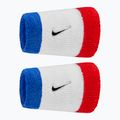 Frotinės riešo juostos Nike Swoosh Classic Doublewide Wristbands 2 vnt Game Royal/University Red/Black
