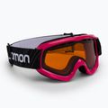 Salomon Juke Access rožinės/toninės oranžinės spalvos vaikiški slidinėjimo akiniai L39137500