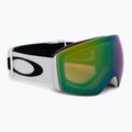 Oakley Flight Deck matiniai balti/prizm snow jade iridium slidinėjimo akiniai OO7050-36