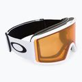 Oakley Target Line matinės baltos/persimono spalvos slidinėjimo akiniai OO7120-06