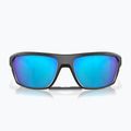 "Oakley Split Shot" matinės juodos/prizm safyro spalvos poliarizuoti akiniai nuo saulės 9