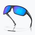 "Oakley Split Shot" matinės juodos/prizm safyro spalvos poliarizuoti akiniai nuo saulės 11