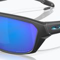 "Oakley Split Shot" matinės juodos/prizm safyro spalvos poliarizuoti akiniai nuo saulės 8