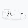 Oakley Sutro matinės baltos/skaidrios iki juodos spalvos fotochrominiai dviratininkų akiniai 0OO9406 6