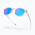 Akiniai nuo saulės Oakley Latch matte clear/prizm sapphire polarized 4