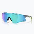 Akiniai nuo saulės Oakley Cybr Zero matte carbon/prizm sapphire with uranium ink