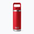 Termo gertuvė YETI Rambler C Straw 532 ml rescue red