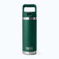 Termo gertuvė YETI Rambler C Straw 532 ml black forest green