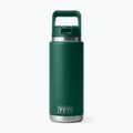 Termo gertuvė YETI Rambler Straw 769 ml black forest green