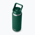 Termo gertuvė YETI Rambler Straw 769 ml black forest green 4