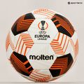 Futbolo kamuolys Molten F5U5000-34 Fifa UEFA Europa League 23/24 white/orange dydis 5 5