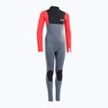 Vaikiškas plaukimo kostiumas ION Capture 5/4 Back Zip steel blue/red