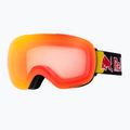 Slidinėjimo akiniai Red Bull Spect Bent Photo matte black/brown with red chrome x 2