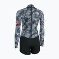 Moteriškas plaukimo hidrokostiumas ION Amaze Shorty 2.0 Back Zip black flowers 2