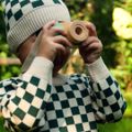 Vaikiška žieminė kepurė KID STORY Merino green chessboard 8