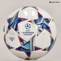 Futbolo kamuolys adidas UCL Mini 23/24 white/silver metallic/bright cyan dydis 1 5