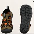 KEEN Seacamp II CNX tamsiai alyvuogių/auksinių liepsnų spalvos vaikiški sandalai 9