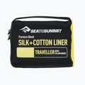 Sea to Summit šilko/medvilnės Traveller su pagalve miegmaišio įdėklas žalias ASLKCTNYHAGN