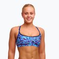 Maudymosi kostiumo viršus Funkita Sports Top blue bits