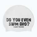 Plaukimo kepuraitė Funky Trunks Silicone white swim bro