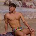 Vyriškos plaukimo trumpikės Funky Trunks Sidewinder Trunks berry good 6