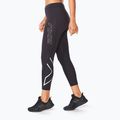 Moteriškos treniruočių tamprės 2XU Core Compression 7/8 black/silver 4