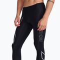 Vyriškos treniruočių tamprės 2XU Core Compression juoda/sidabrinė 4