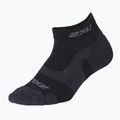 2XU Vectr Light Cushion 1/4 Crew bėgimo kojinės juodos/titaninės
