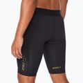 Vyriški 2XU Force Compression treniruočių šortai black/gold 4