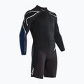 Vyriškas 2XU Swimrun 1 triatlono hidrokostiumas juodas/mėlynas su banglenčių raštu