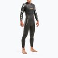 Vyriškas triatlono hidrokostiumas 2XU Propel 2 black/orange fizz 6