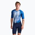 Vyriškas dviratininko kostiumas 2XU Aero Sleeved midnight/white