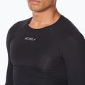 Vyriška 2XU Core Compression juoda/sidabrinė treniruočių ilgomis rankovėmis apranga 3