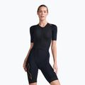 Moteriškas triatlono kostiumas 2XU Light Speed Sleeved black/gold